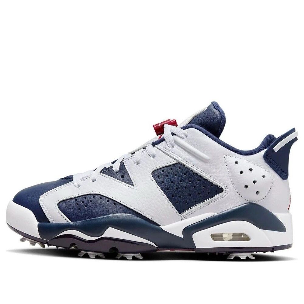 Size 8 Nike Air Jordan 6 Retro Golf Olympic White Midnight Navy Men DV1376-101